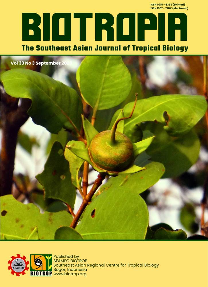 								View Vol. 33 No. 3 (2026): BIOTROPIA Vol. 33 No. 3 September 2026
							