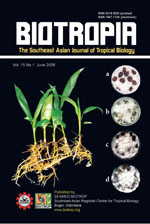 BIOTROPIA Vol 15 No 1 (June 2008)