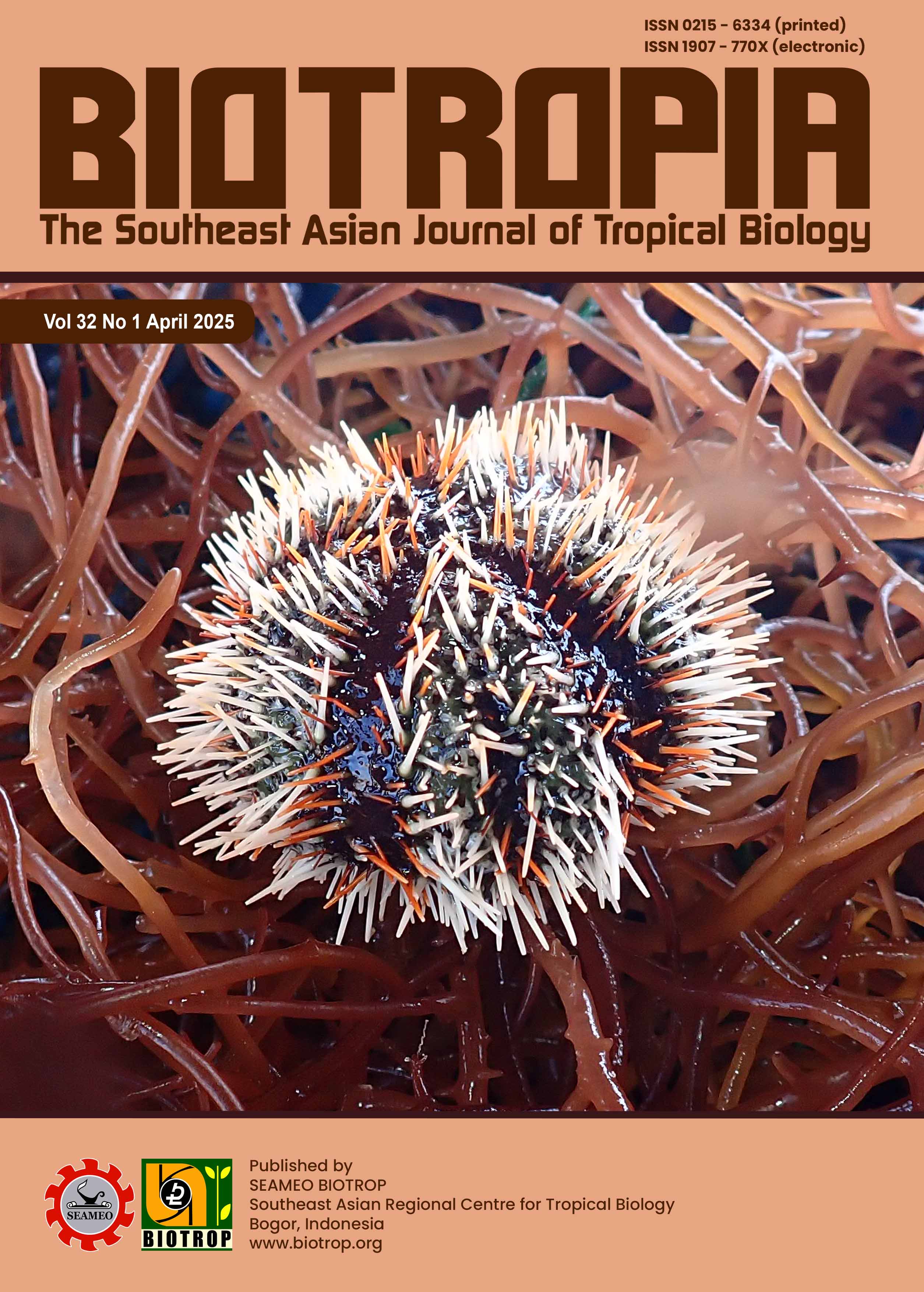 						View Vol. 32 No. 1 (2025): BIOTROPIA Vol. 32 No. 1 April 2025
					
